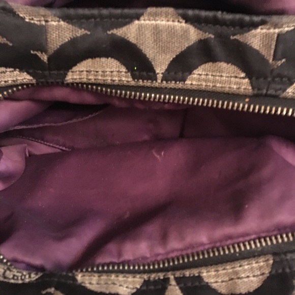 Coach signature Hobo Bag with purple lining - Picture 5 of 5